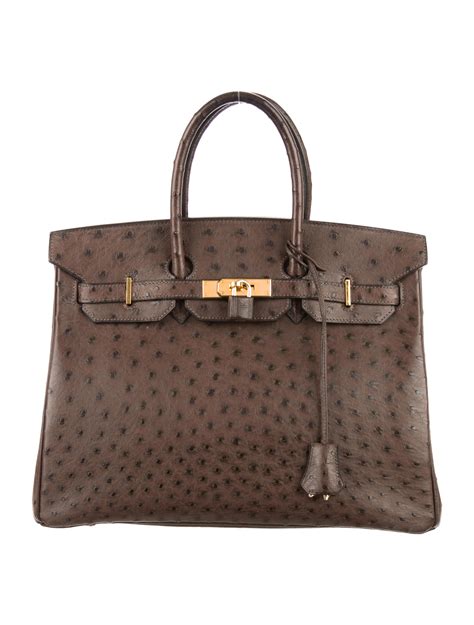 hermes brown ostrich birkin